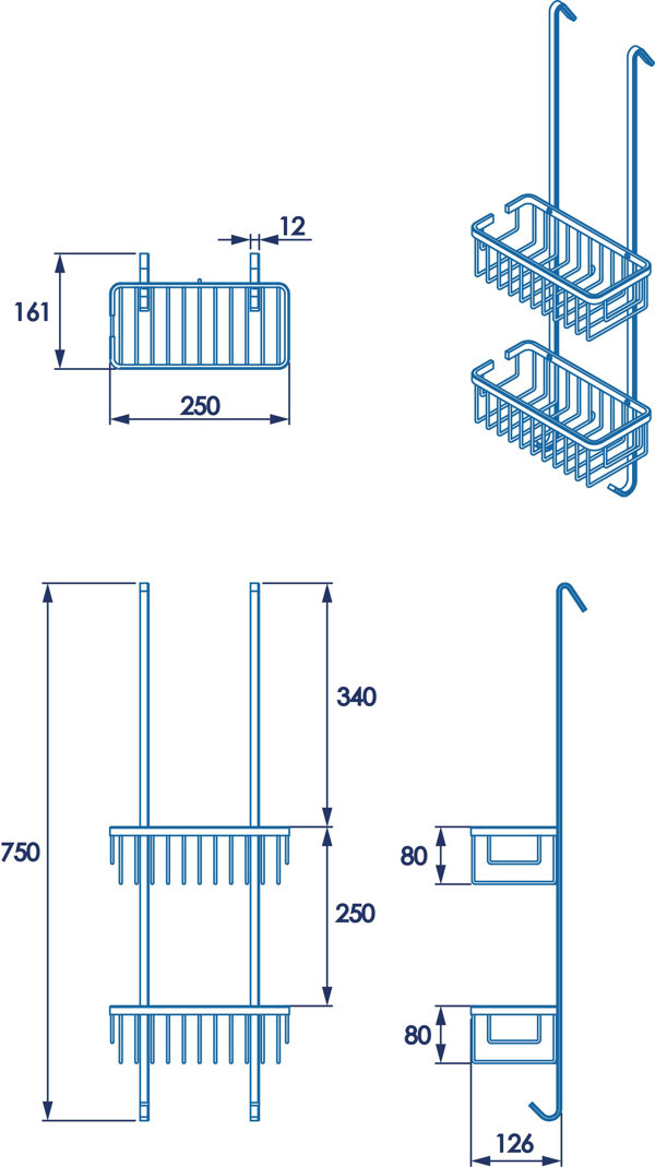 Croydex Hanging Shower Caddy Wayfair.co.uk